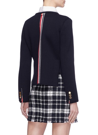 Back View - Click To Enlarge - THOM BROWNE  - Stripe back double beasted wool jacket