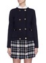 Main View - Click To Enlarge - THOM BROWNE  - Stripe back double beasted wool jacket
