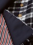 Detail View - Click To Enlarge - THOM BROWNE  - Button front frayed tartan plaid tweed mini skirt