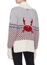 Back View - Click To Enlarge - THOM BROWNE  - Crab geometric intarsia wool-mohair sweater