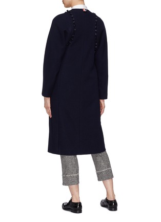Back View - Click To Enlarge - THOM BROWNE  - Detachable sleeve wool coat