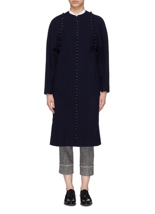 Main View - Click To Enlarge - THOM BROWNE  - Detachable sleeve wool coat
