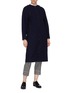 Figure View - Click To Enlarge - THOM BROWNE  - Detachable sleeve wool coat