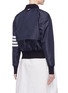 Back View - Click To Enlarge - THOM BROWNE  - Stripe sleeve ripstop bomber jacket