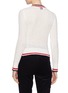 Back View - Click To Enlarge - THOM BROWNE  - Stripe border open knit sweater