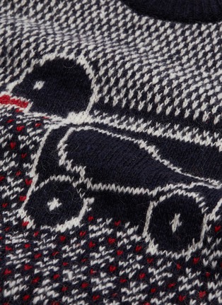 - THOM BROWNE  - Duck intarsia wool mohair sweater dress