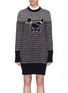 Main View - Click To Enlarge - THOM BROWNE  - Duck intarsia wool mohair sweater dress