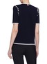 Back View - Click To Enlarge - THOM BROWNE  - Detachable sleeve wool blend knit T-shirt
