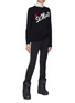 Figure View - Click To Enlarge - MONCLER - Wavy stripe outseam twill ski pants