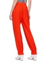 Back View - Click To Enlarge - MSGM - Stripe outseam logo embroidered tweed track pants