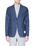 Main View - Click To Enlarge - THOM BROWNE  - Colourblock linen soft blazer
