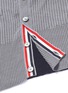 Detail View - Click To Enlarge - THOM BROWNE  - Colourblock stripe sleeve rib knit cardigan