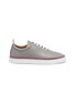 Main View - Click To Enlarge - THOM BROWNE  - Asymmetric pebble grain leather sneakers