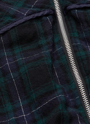  - 73088 - Metallic stripe tartan plaid herringbone shirt jacket