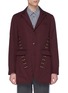 Main View - Click To Enlarge - 73088 - Eyelet stripe twill coat