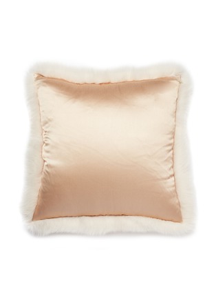  - FRETTE - Fox fur cushion cover – Blush Pink