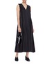 Figure View - Click To Enlarge - 3.1 PHILLIP LIM - Ruffle trim pleated sleeveless dress