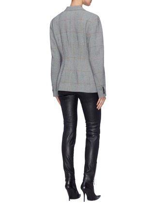 Back View - Click To Enlarge - 3.1 PHILLIP LIM - Houndstooth check plaid wool blend blazer