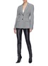 Figure View - Click To Enlarge - 3.1 PHILLIP LIM - Houndstooth check plaid wool blend blazer