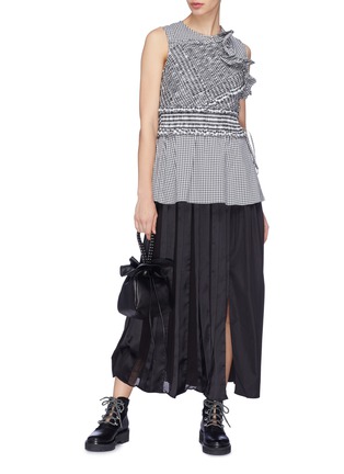Figure View - Click To Enlarge - 3.1 PHILLIP LIM - Ruffle smocked gingham check top