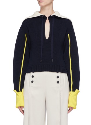Main View - Click To Enlarge - 3.1 PHILLIP LIM - Sailor collar keyhole front sweater