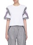 Main View - Click To Enlarge - 3.1 PHILLIP LIM - Gingham check ruffle trim T-shirt