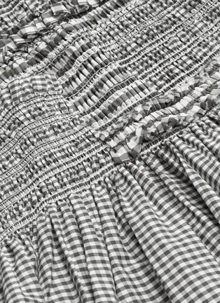 Detail View - Click To Enlarge - 3.1 PHILLIP LIM - Cutout back ruffle smocked gingham check dress