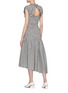 Back View - Click To Enlarge - 3.1 PHILLIP LIM - Cutout back ruffle smocked gingham check dress