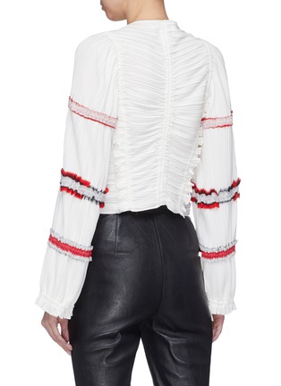 Back View - Click To Enlarge - 3.1 PHILLIP LIM - Ruffle plissé pleated crepe top