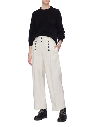 Figure View - Click To Enlarge - 3.1 PHILLIP LIM - Button front pintucked wool pants