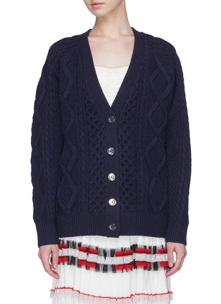 Main View - Click To Enlarge - 3.1 PHILLIP LIM - Aran cable knit wool cardigan