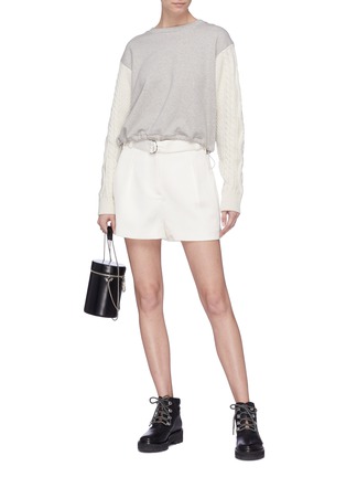Figure View - Click To Enlarge - 3.1 PHILLIP LIM - Belted crepe shorts