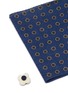Detail View - Click To Enlarge - LARDINI - Floral print wool herringbone pocket square