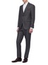 Front View - Click To Enlarge - LARDINI - Check wool suit