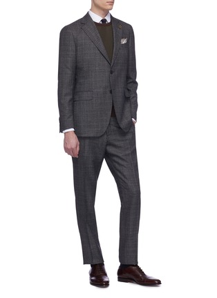 Figure View - Click To Enlarge - LARDINI - Check wool suit
