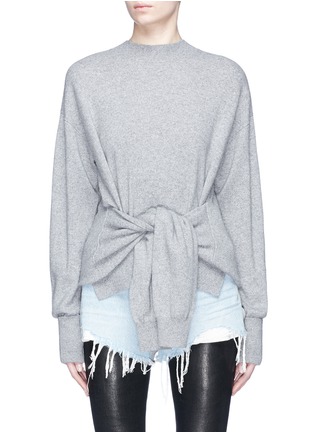 Main View - Click To Enlarge - ALEXANDER WANG - Sleeve tie upside down sweater