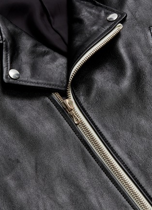 - 10410 - Belted cow leather biker jacket