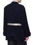Back View - Click To Enlarge - 10410 - Belted stand collar wool-blend jacket
