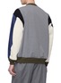 Back View - Click To Enlarge - 10410 - Slanted half zip colourblock panelled sweatshirt