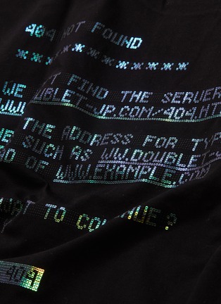  - DOUBLET - '404' sequin embroidered T-shirt