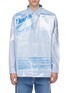 Main View - Click To Enlarge - DOUBLET - 'Freezer Bag Package' laminated panel stripe shirt