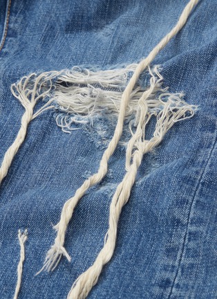  - DOUBLET - Ripped frayed straight leg jeans