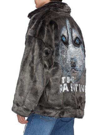 Back View - Click To Enlarge - DOUBLET - 'The Painting' wolf faux fur jacket