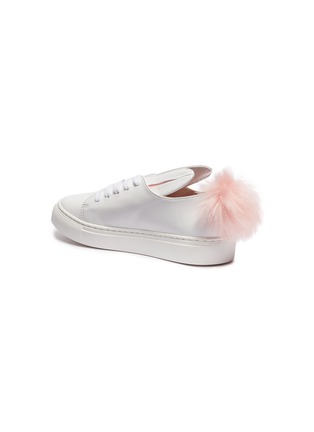 Figure View - Click To Enlarge - MINNA PARIKKA - 'Tail Sneaks Mini' bunny pompom leather kids sneakers