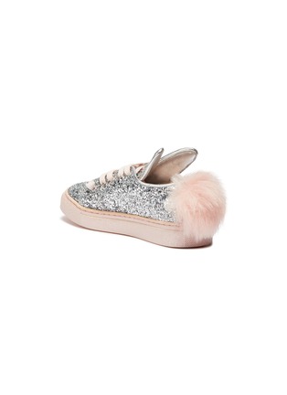 Figure View - Click To Enlarge - MINNA PARIKKA - 'Tail Sneaks Mini' bunny pompom glitter kids sneakers
