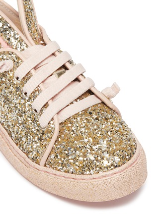 Detail View - Click To Enlarge - MINNA PARIKKA - 'Tail Sneaks Mini' bunny pompom glitter kids sneakers