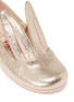 Detail View - Click To Enlarge - MINNA PARIKKA - 'Bun-Bun Mini' bunny crinkled leather kids ballet flats