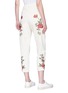 Back View - Click To Enlarge - TOPSHOP - 'Mom' rose embroidered jeans