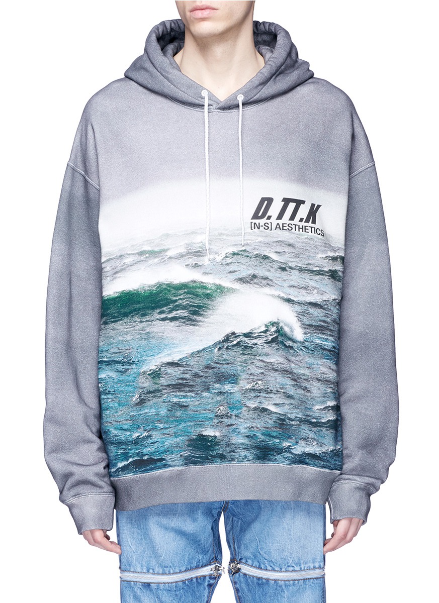 D.TT.K 海浪油画连帽卫衣