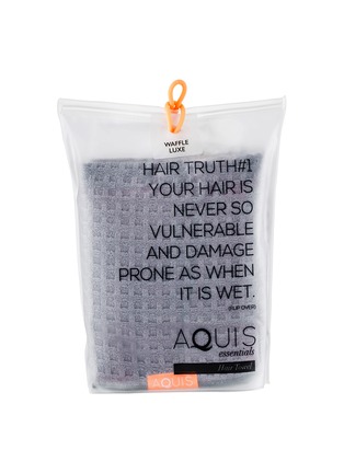  - AQUIS - Waffle Luxe Hair Towel – Moody Grey